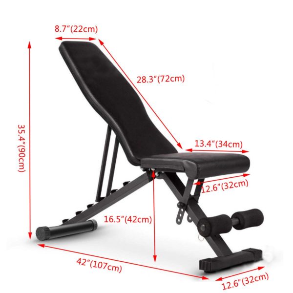 Banc de musculation multifonction dimensions PURSHAPE